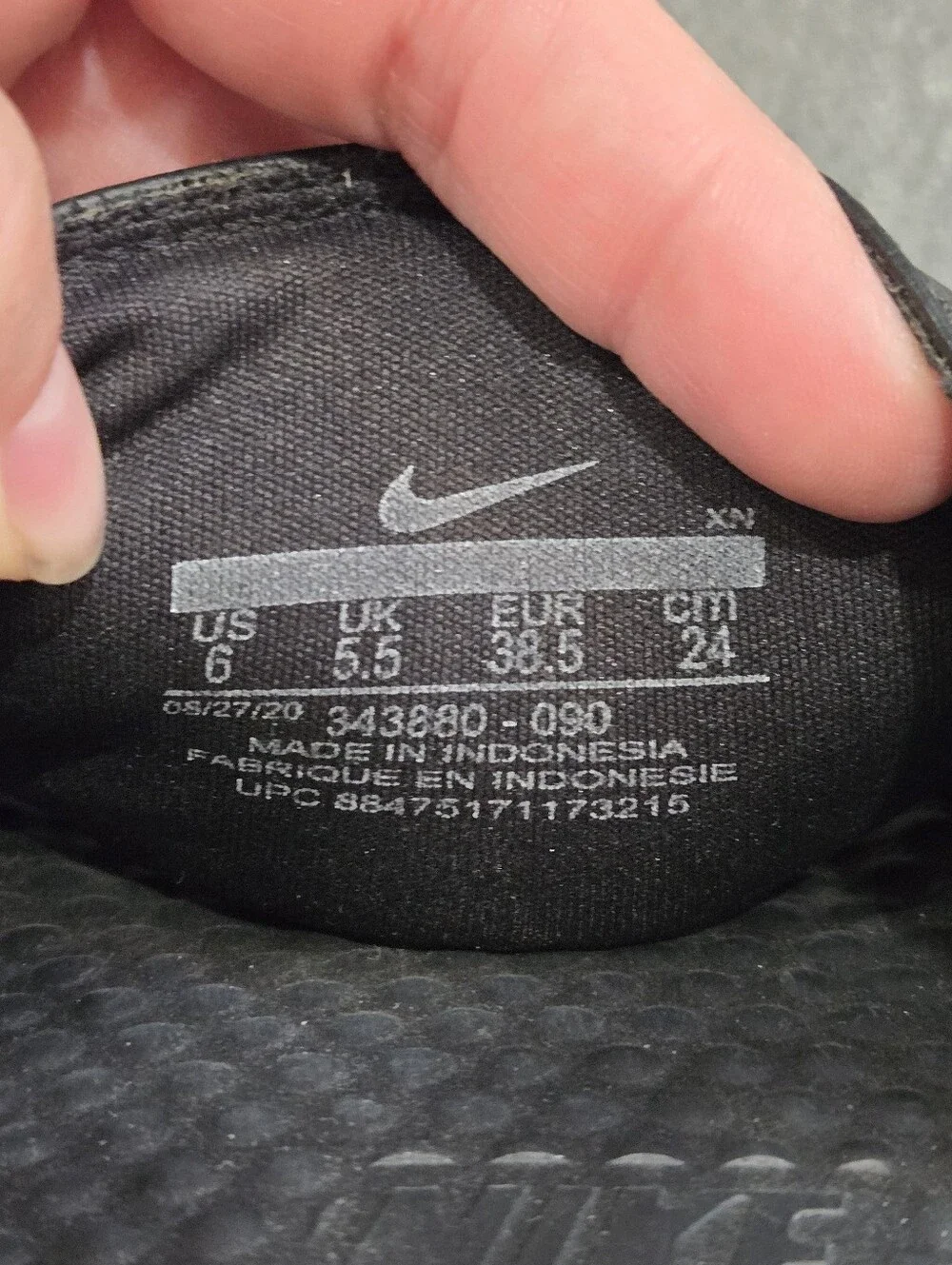 Nike Mens Benassi JDI 343880-090 Black Slip-On Slide Sandals Size 6